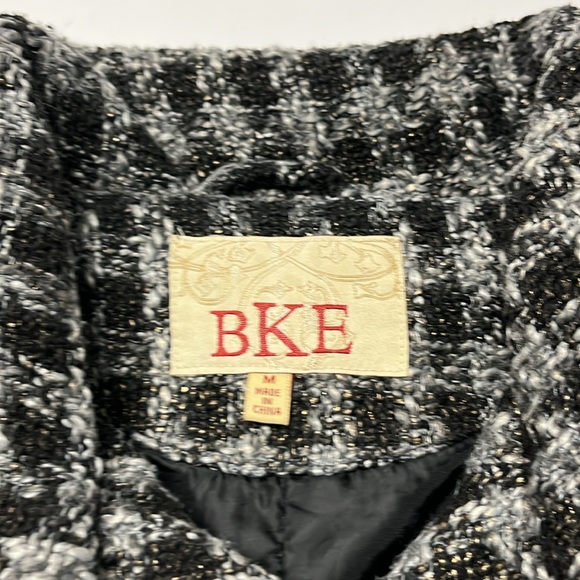 BKE Black and gray Houndstooth Peacoat - Picture 2 of 7